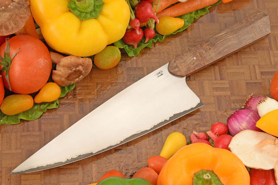 Chef's Knife (8-1/4 in.) with Japanese Elm Burl - Shiro2 San Mai