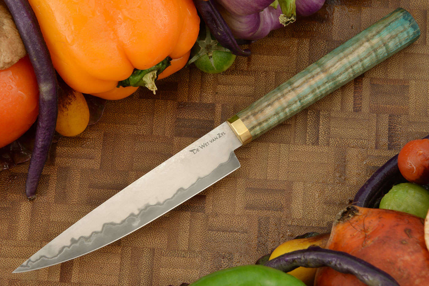 San Mai Utility Knife (4-2/3 in.) with Curly Maple