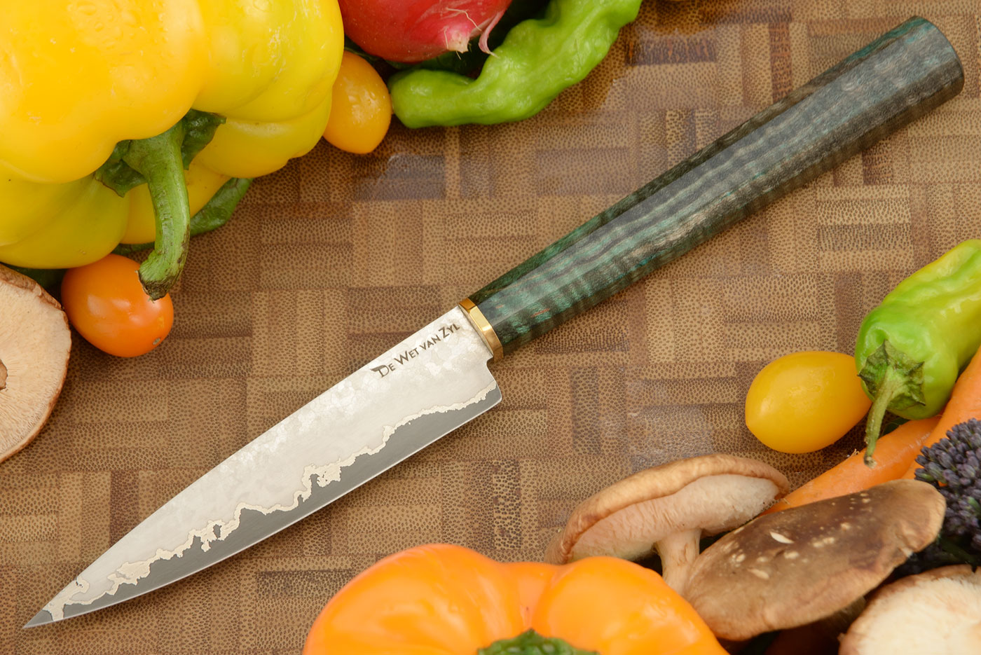 San Mai Paring Knife (4 in.) with Curly Maple