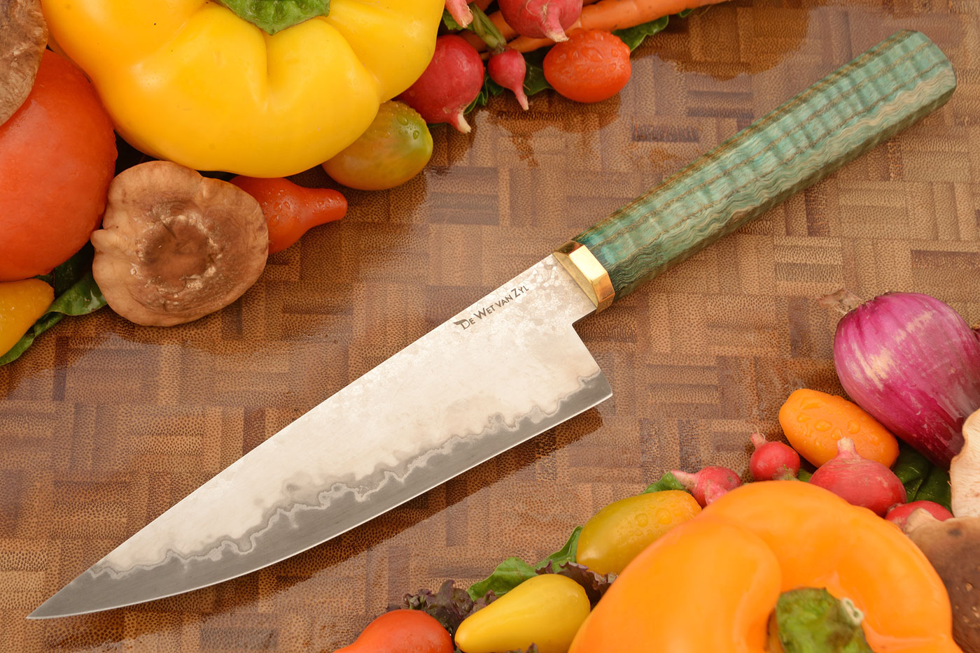 San Mai Chef's Knife with Curly Maple (6-1/3 in)