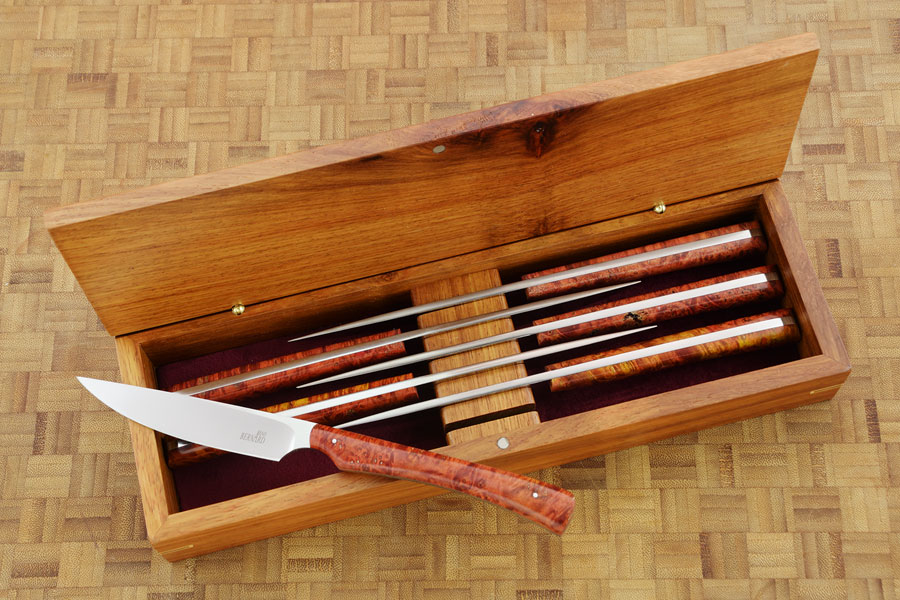 Steak Knife Set (6) with Maple Burl