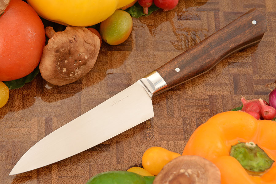 Utility Knife (4-1/2 in.) with Curly Koa - 52100 Carbon