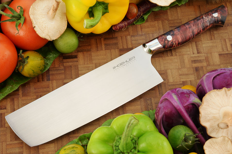 Chef's Knife - Nakiri (7-1/3 in) with Maple Burl