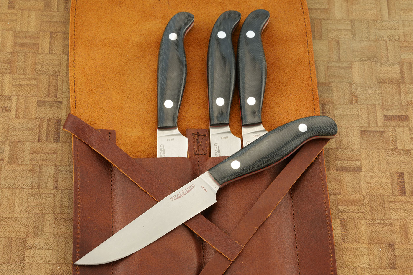 Gatsby Steak Knife with Black Micarta (Set of 4)