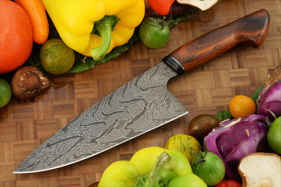 Damascus Chef's Knife (6-3/4 in.) with Cocobolo