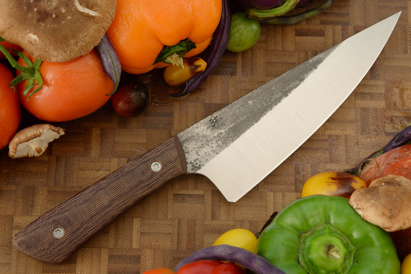 Chef's Knife with Vintage Burgundy Micarta (6-1/2 in)