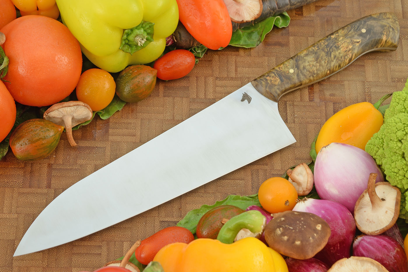 Chef's Knife (8-1/4 in.) with Buckeye Burl - CPM-Magnacut