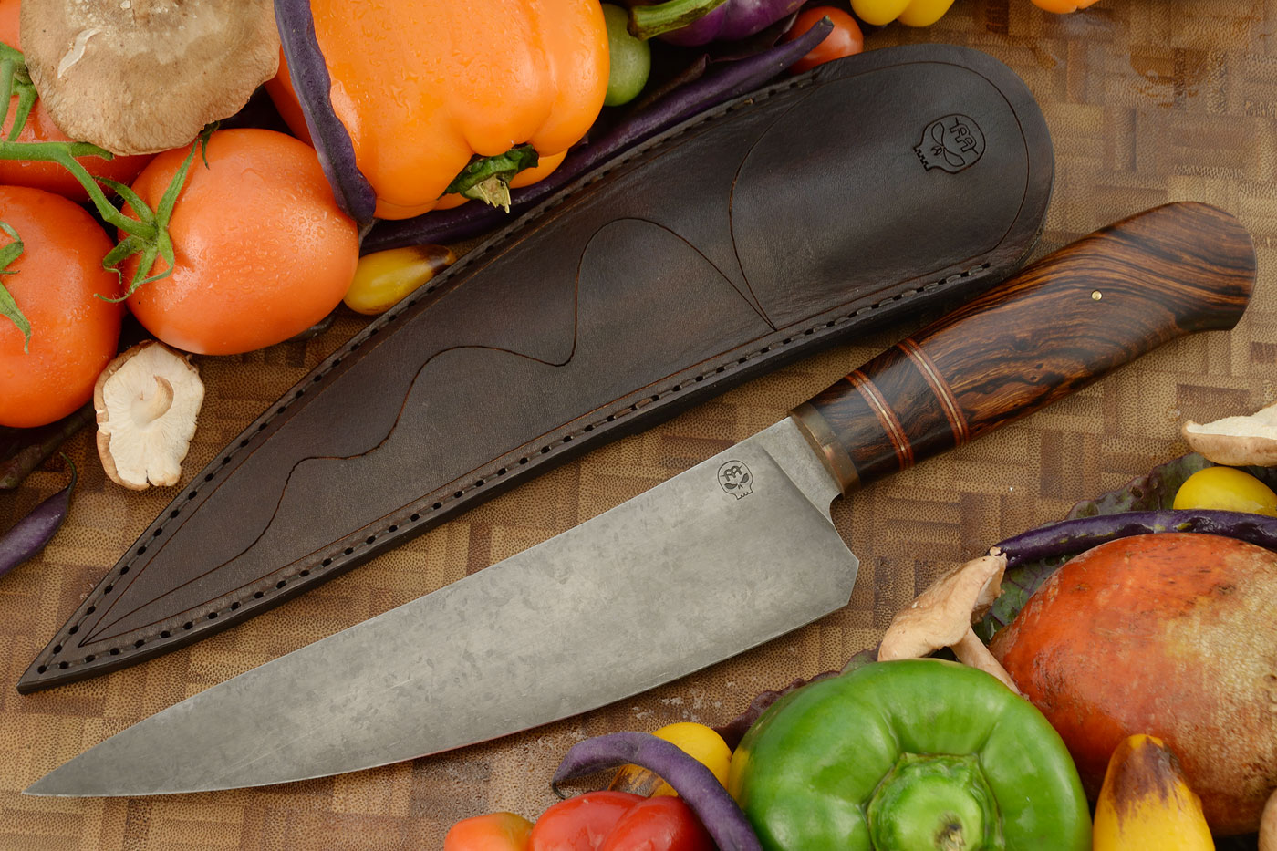 Chef's Knife (8-1/4 in) with Ironwood - O2 Carbon Steel
