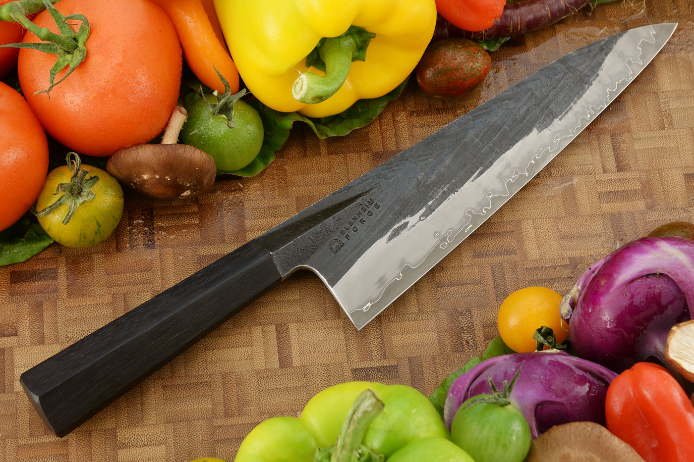 Integral San Mai Chef's Knife - Gyuto - with Bog Oak (8 in.)