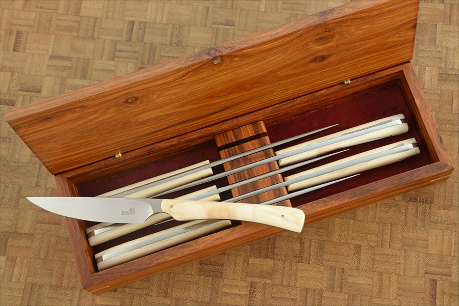 Steak Knife Set (6) with Warthog Tusk