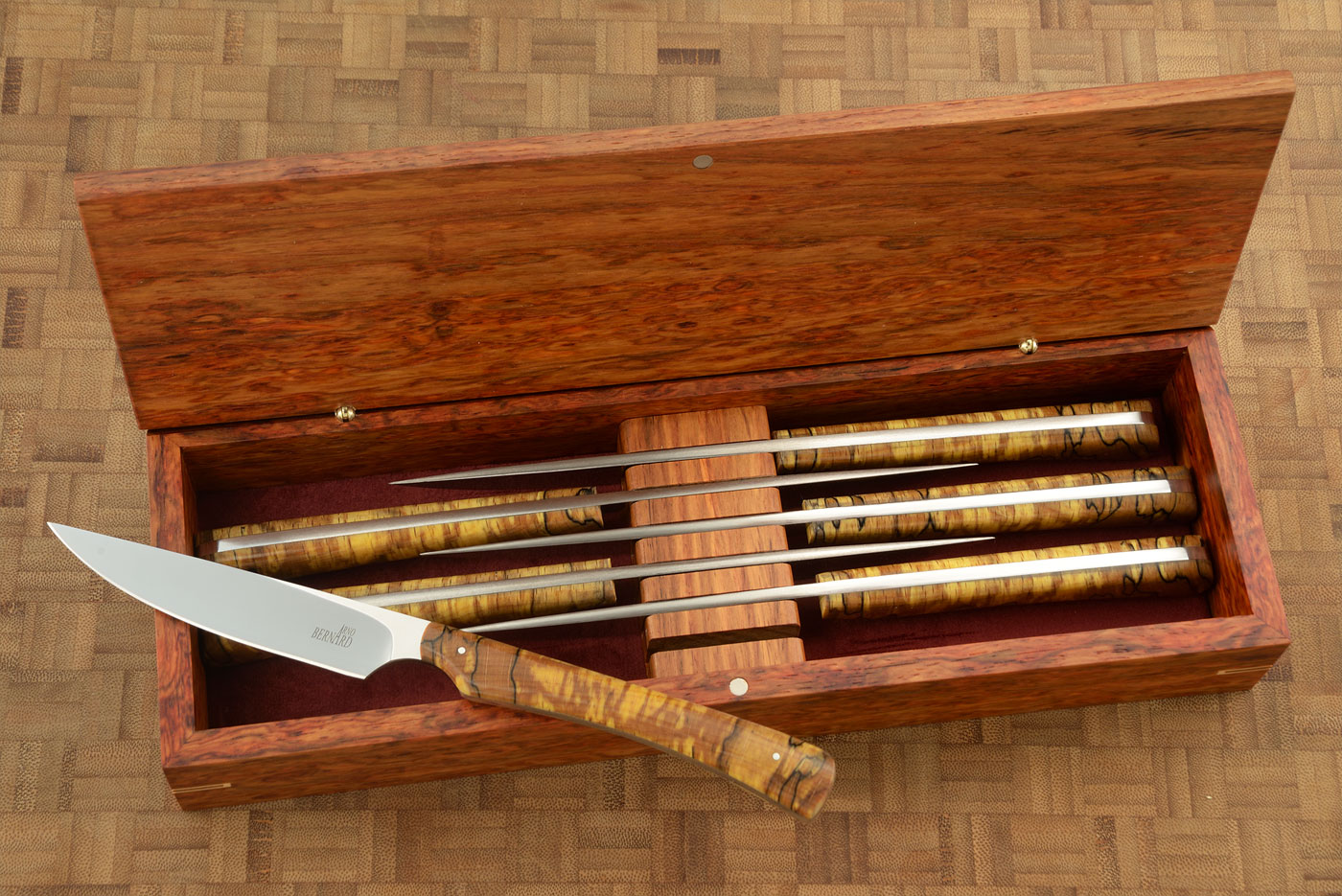 Steak Knife Set (6) with Spalted Oak