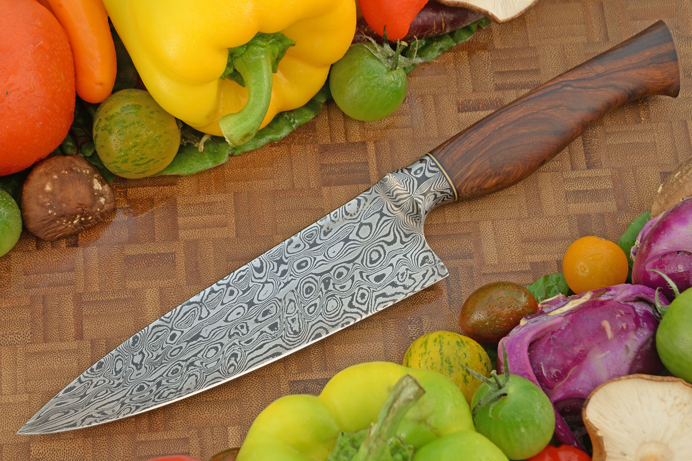 Chef's Knife (6-2/3 in.) with Integral Damascus and Ironwood