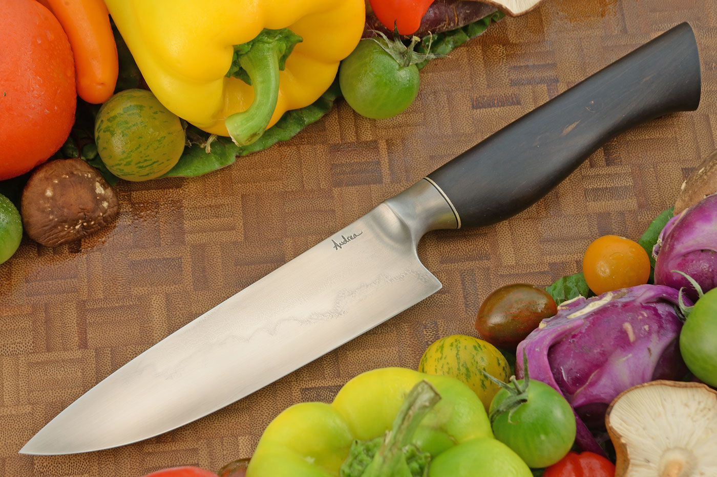 Integral Chef's Knife (6-1/3 in.) with African Blackwood - Honyaki W2 Carbon