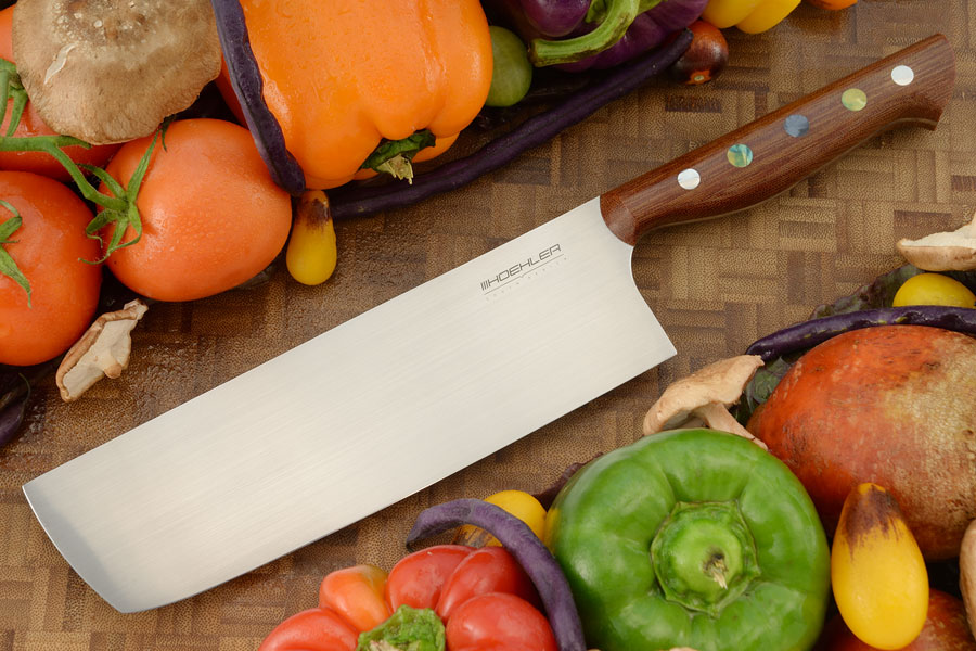 Chef's Knife - Nakiri (7-1/3 in) with Micarta and Maple Burl