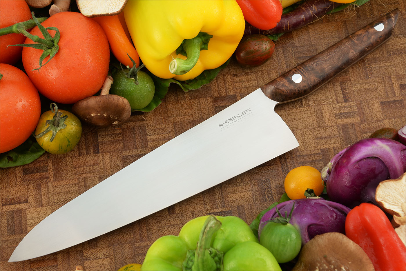 Chef's Knife - Gyuto - (9-1/8 in) with Birch Burl