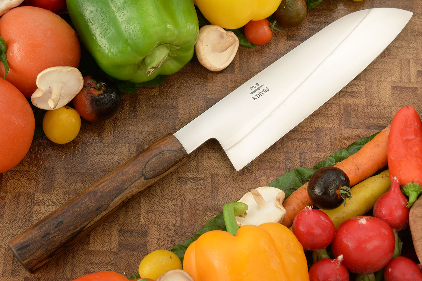 Chef's Knife - Santoku (7-1/3 in.) with Spalted Sassafras