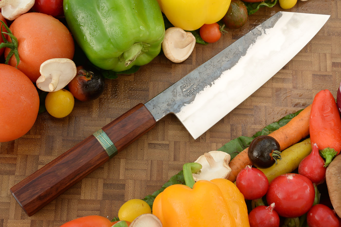 Chef's Knife (Bunka) with Mopane and Maple (7-1/8 in.) - 1095 Carbon