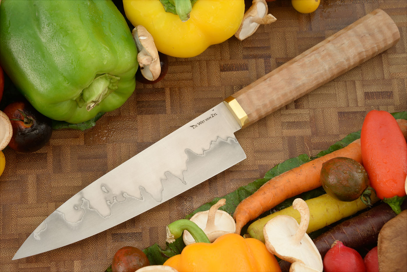 San Mai Chef's Knife with Curly Maple (6-1/4 in.)