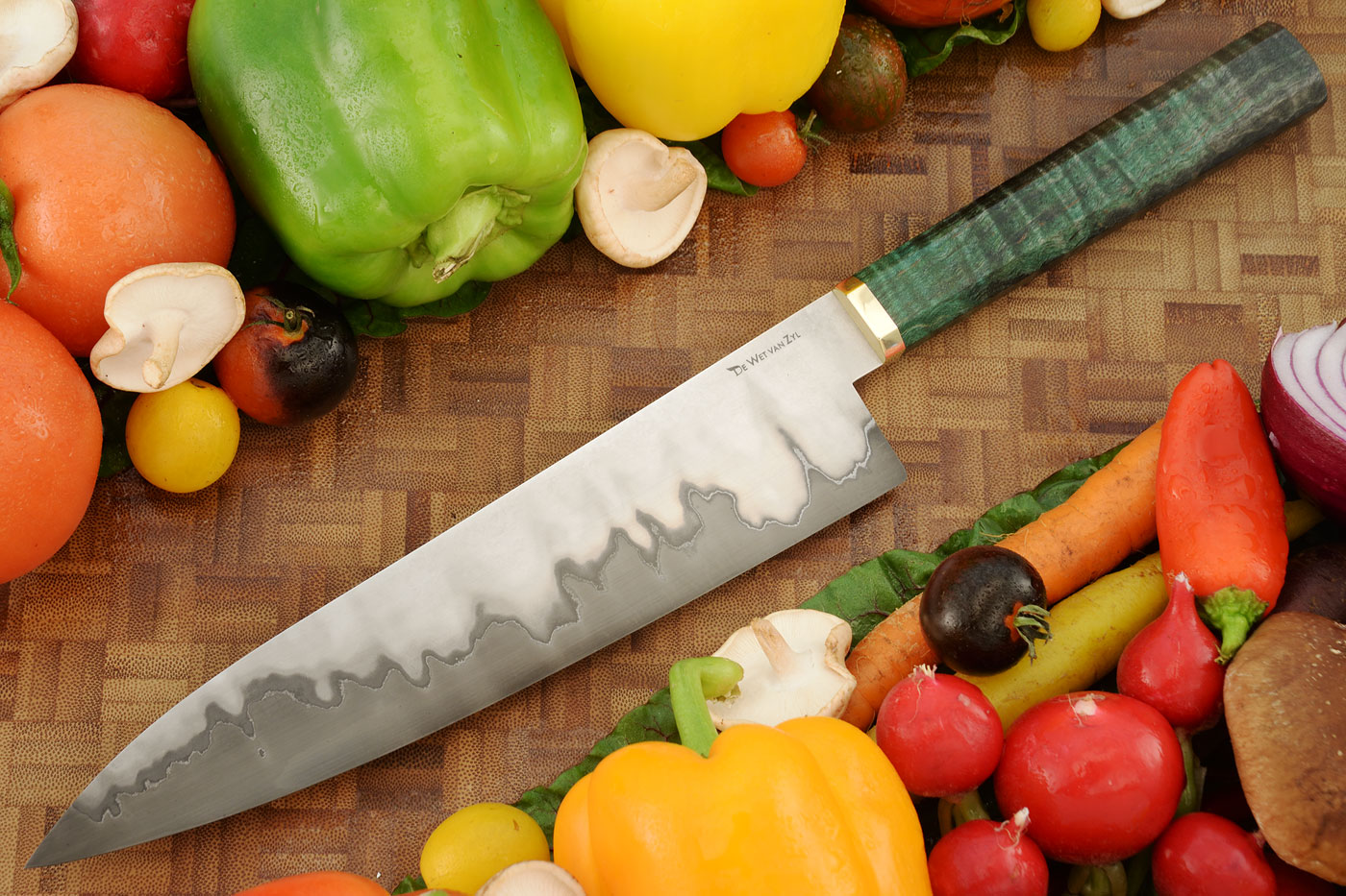 San Mai Chef's Knife with Curly Maple (8-1/3 in)