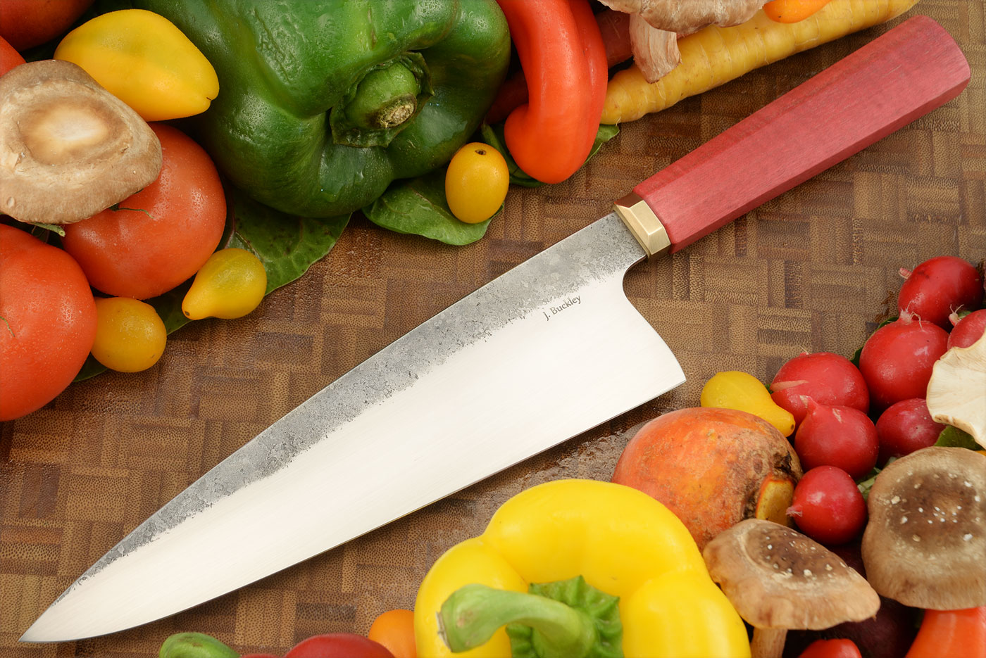 Chef's Knife (9 in.) with Curly Maple and Bronze