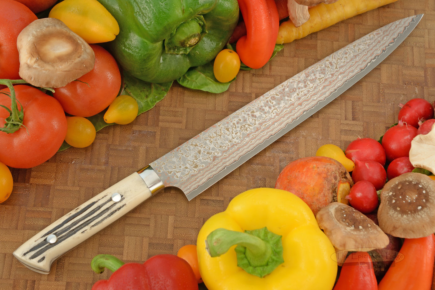 Yushoku Stainless Slicing Knife (Sujihiki) - 270mm (10-2/3in) - with Stag