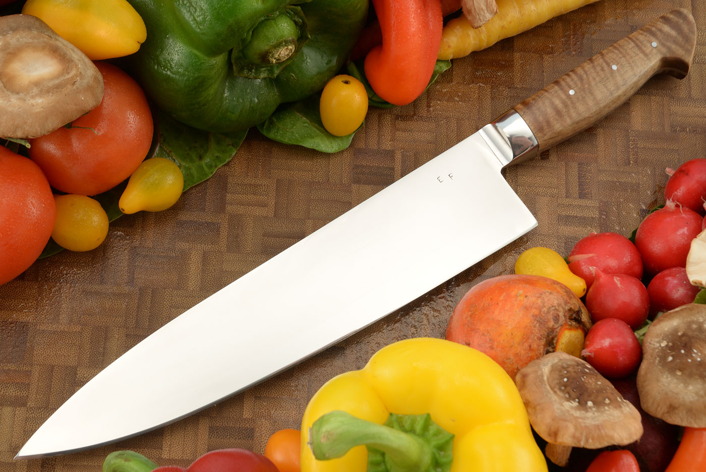 Forged Chef's Knife (9-3/4 in.) with Curly Koa - 52100