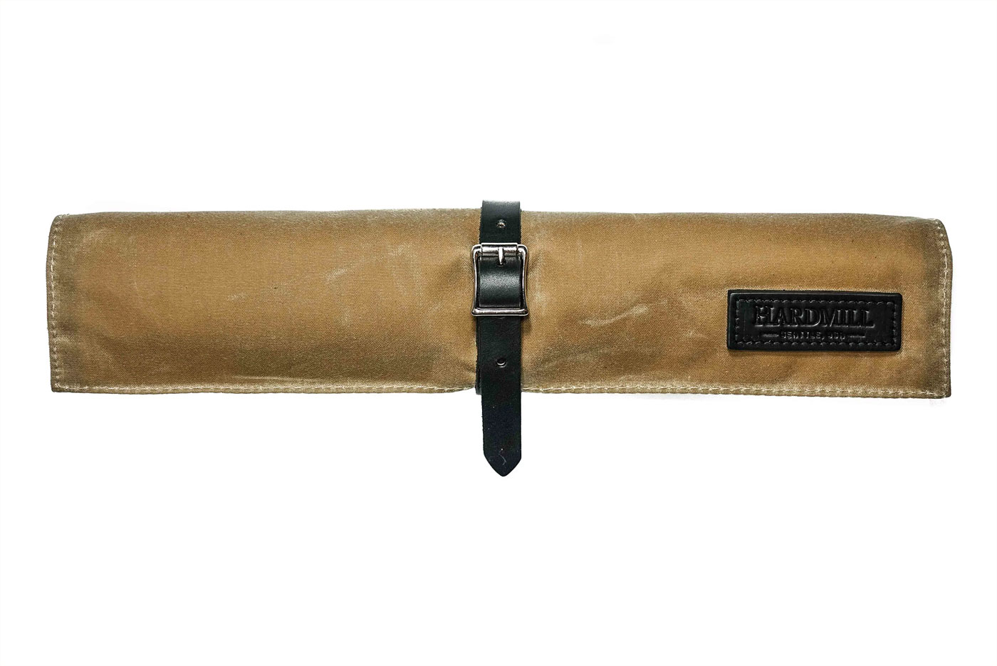 4 Pocket Waxed Canvas Compact Knife Roll with Leather Trim - Field Tan (CK-WC-FT)