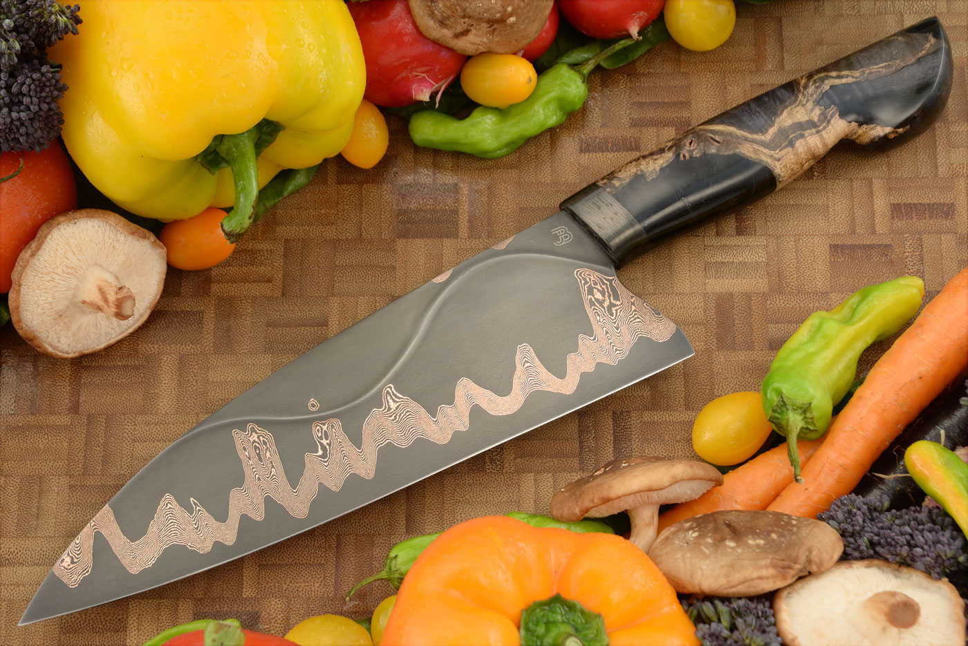 DarkMai Coppermascus Chef's Knife (8.2 in.) with Maple Burl