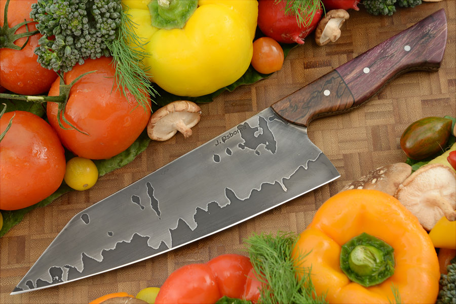 San Mai Chef with Spalted Maple (8.8 in.)