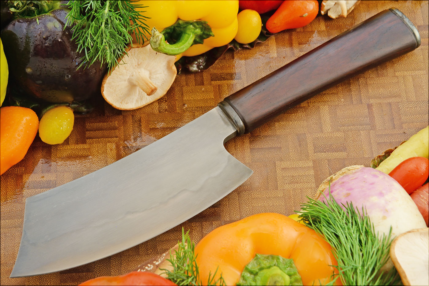 Victorian Style Cleaver with Cocobolo and Wrought Iron