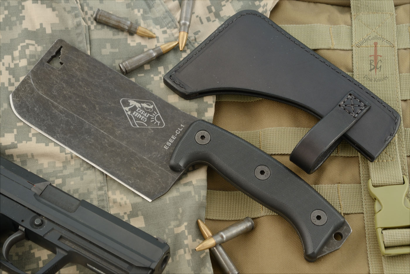 ESEE Expat Tactical Cleaver (ESEE-CL1) - Black G10, 1095 - Stonewash Black Oxide