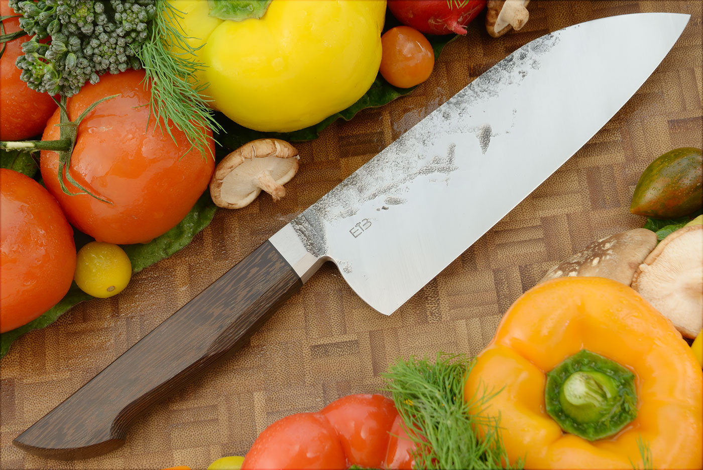 Brut de Forge Integral Chef's Knife - Santoku  (6.9 in) with Wenge