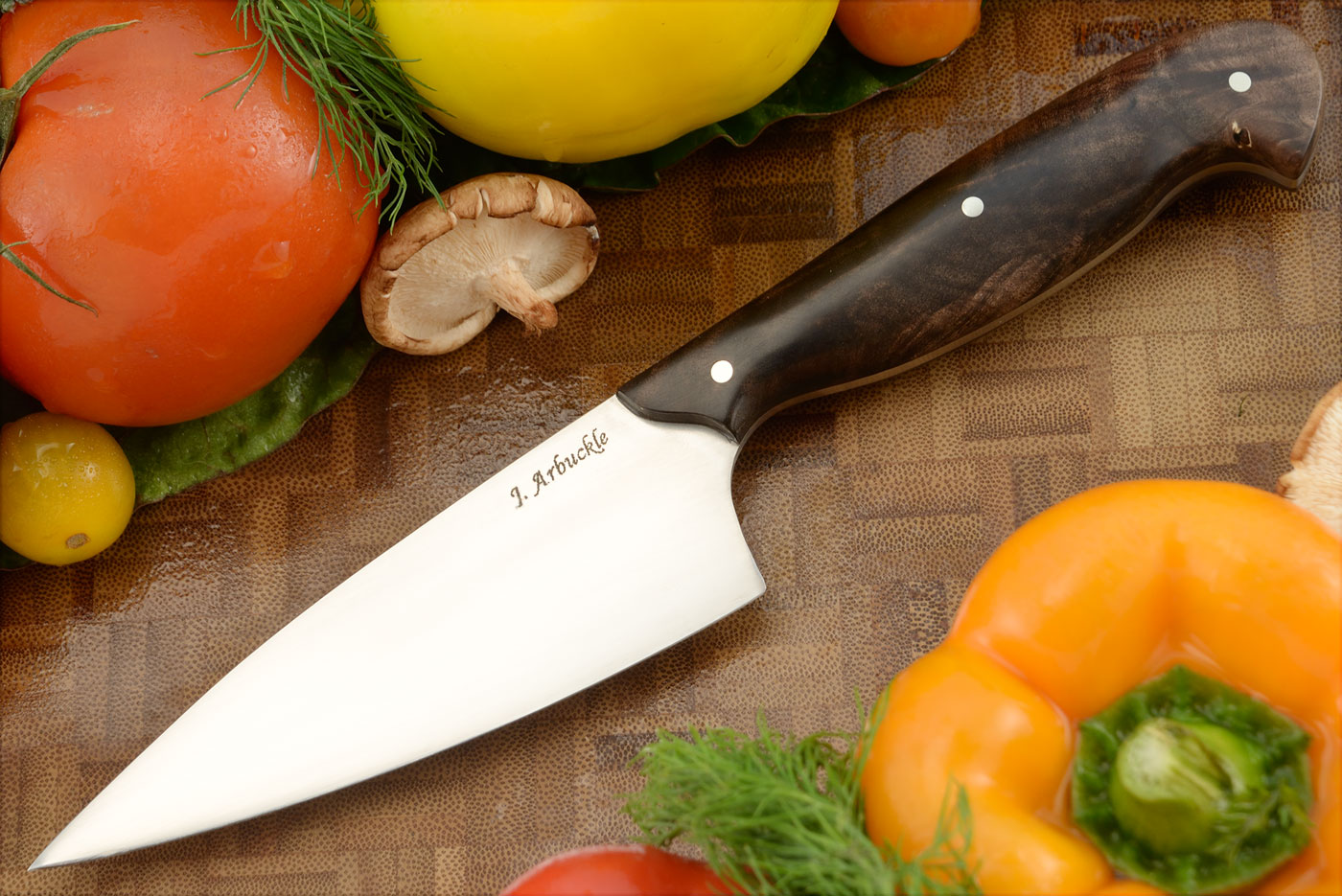 Chef's Knife (4-1/2 in) with Maple Burl