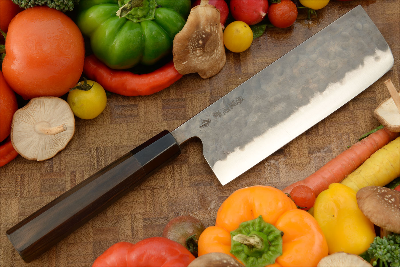 Denka no Hoto Chefs Knife - Nakiri, Traditional with Finger Rest - 180mm (7 1/8 in.)