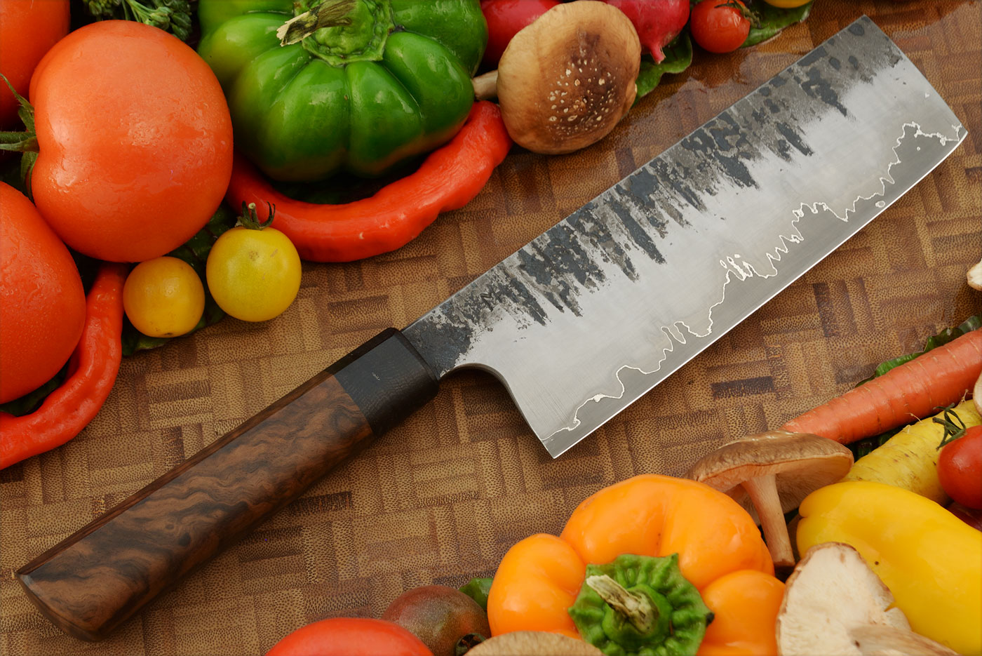 San Mai Nakiri (6-3/4 in.) with Turkish Walnut and Bog Oak