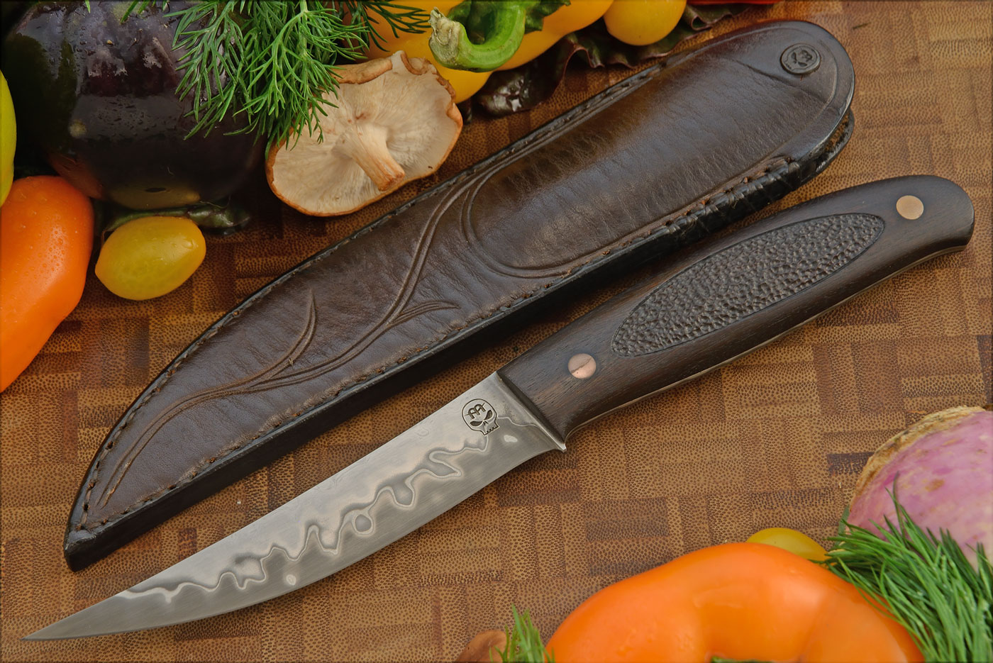 San Mai Boning Knife (4-3/4 in.) with Guayacan Ebony