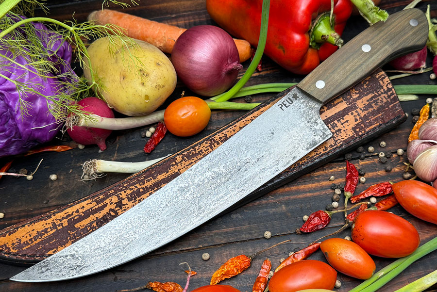 Scimitar Fillet/Butcher's Knife (230mm) with Argentine Lignum Vitae and O2 Carbon Steel