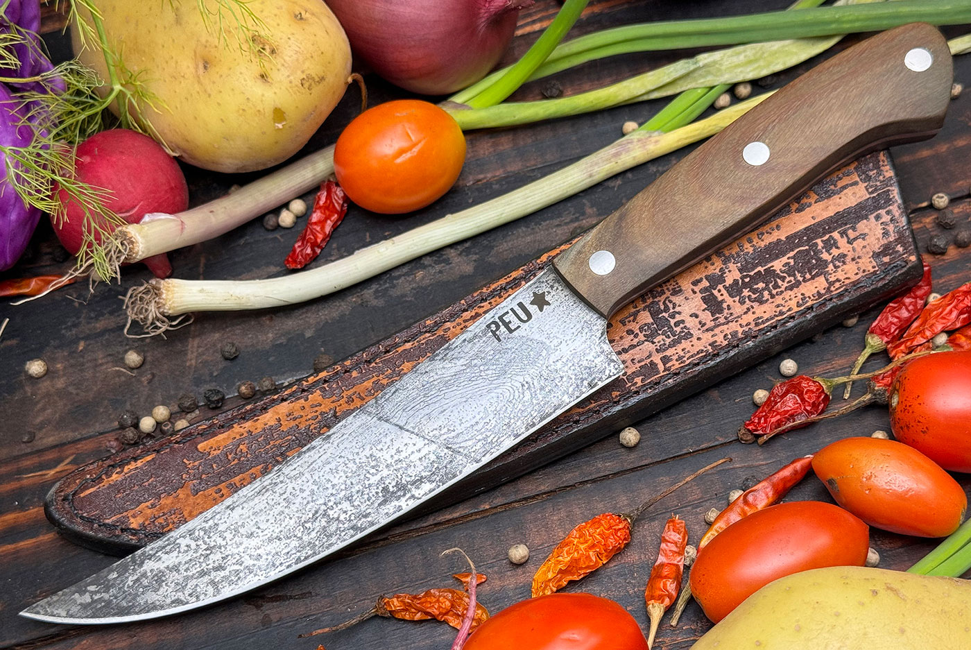 Upswept Boning/Fillet Knife (150mm) with Argentine Lignum Vitae and O2 Carbon Steel
