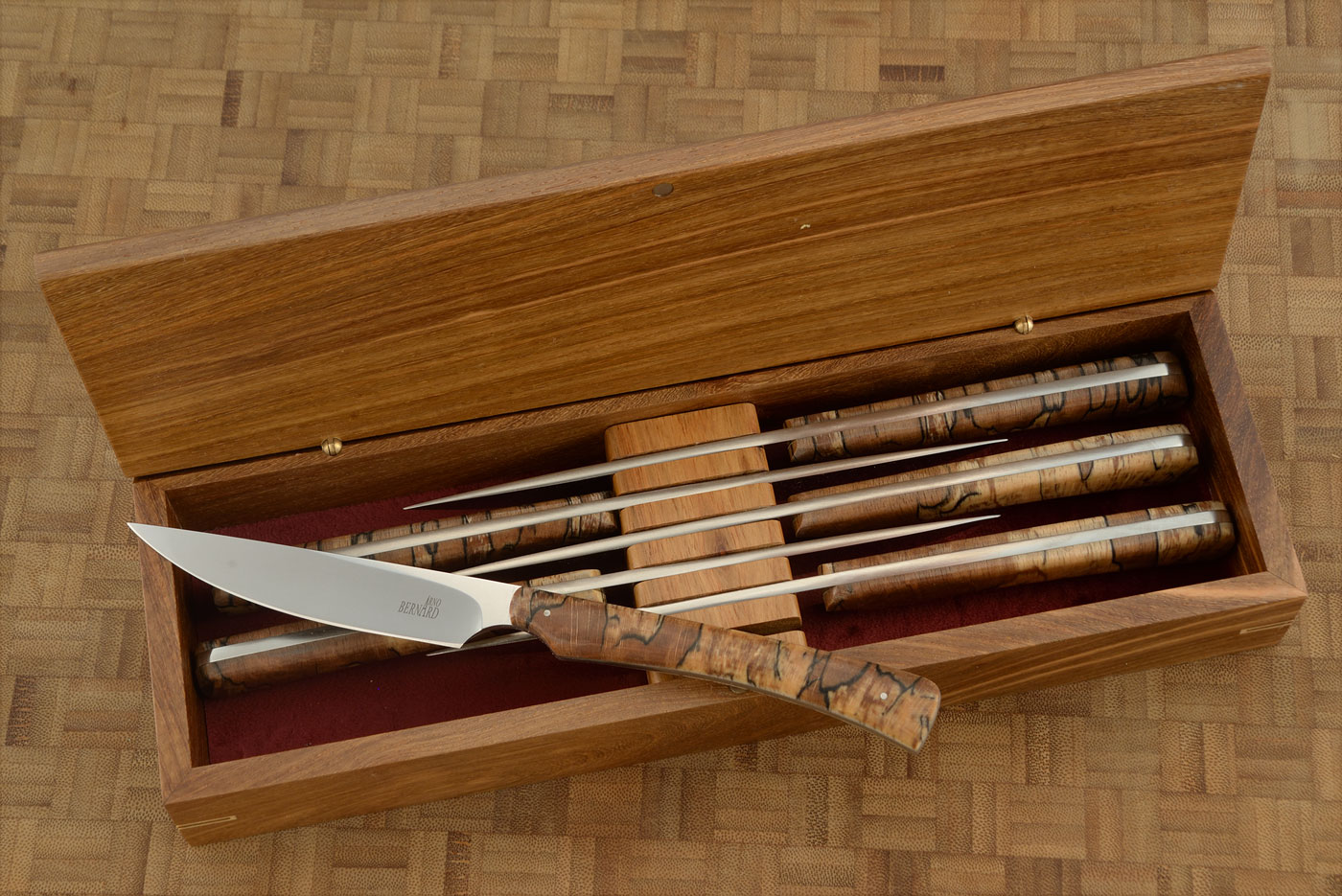 Steak Knife Set (6) with Spalted Oak