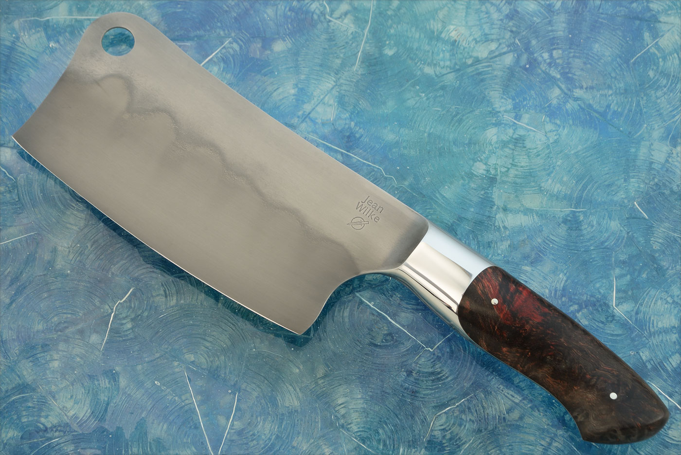 Integral Chinese Cleaver with Maple Burl