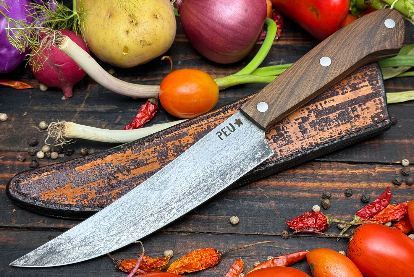 Upswept Boning/Fillet Knife (150mm) with Guayubira and O2 Carbon Steel
