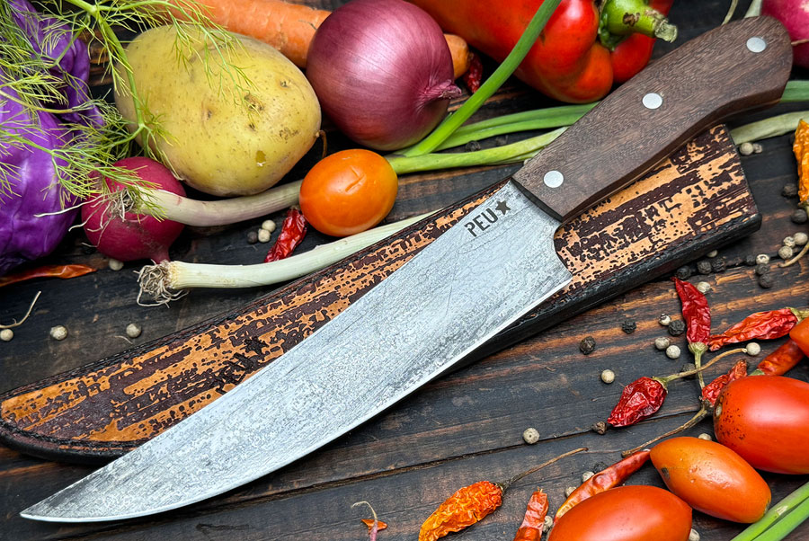 Breaking Knife (180mm) with Guayacan Ebony and O2 Carbon Steel