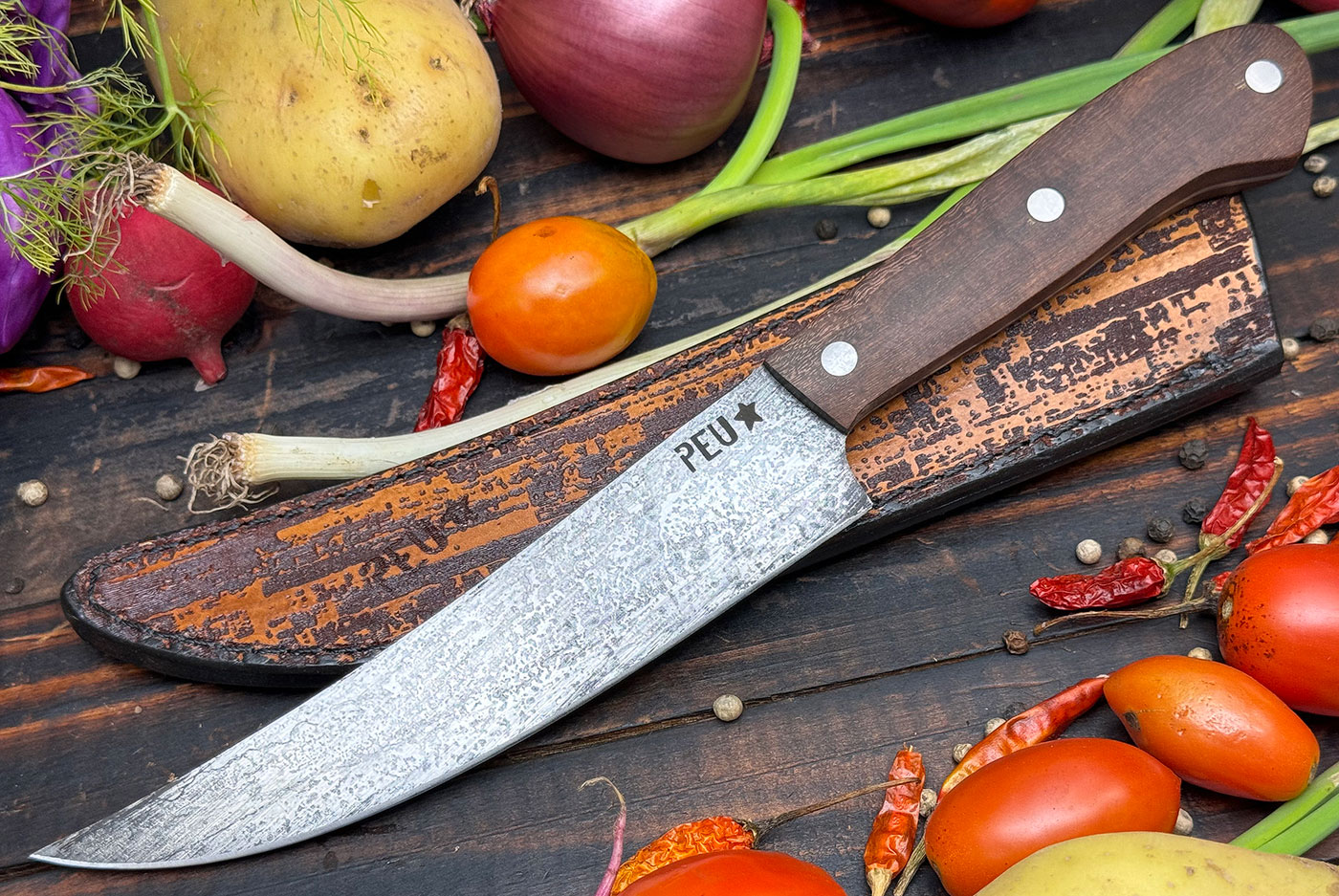 Upswept Boning/Fillet Knife (150mm) with Guayacan Ebony and O2 Carbon Steel