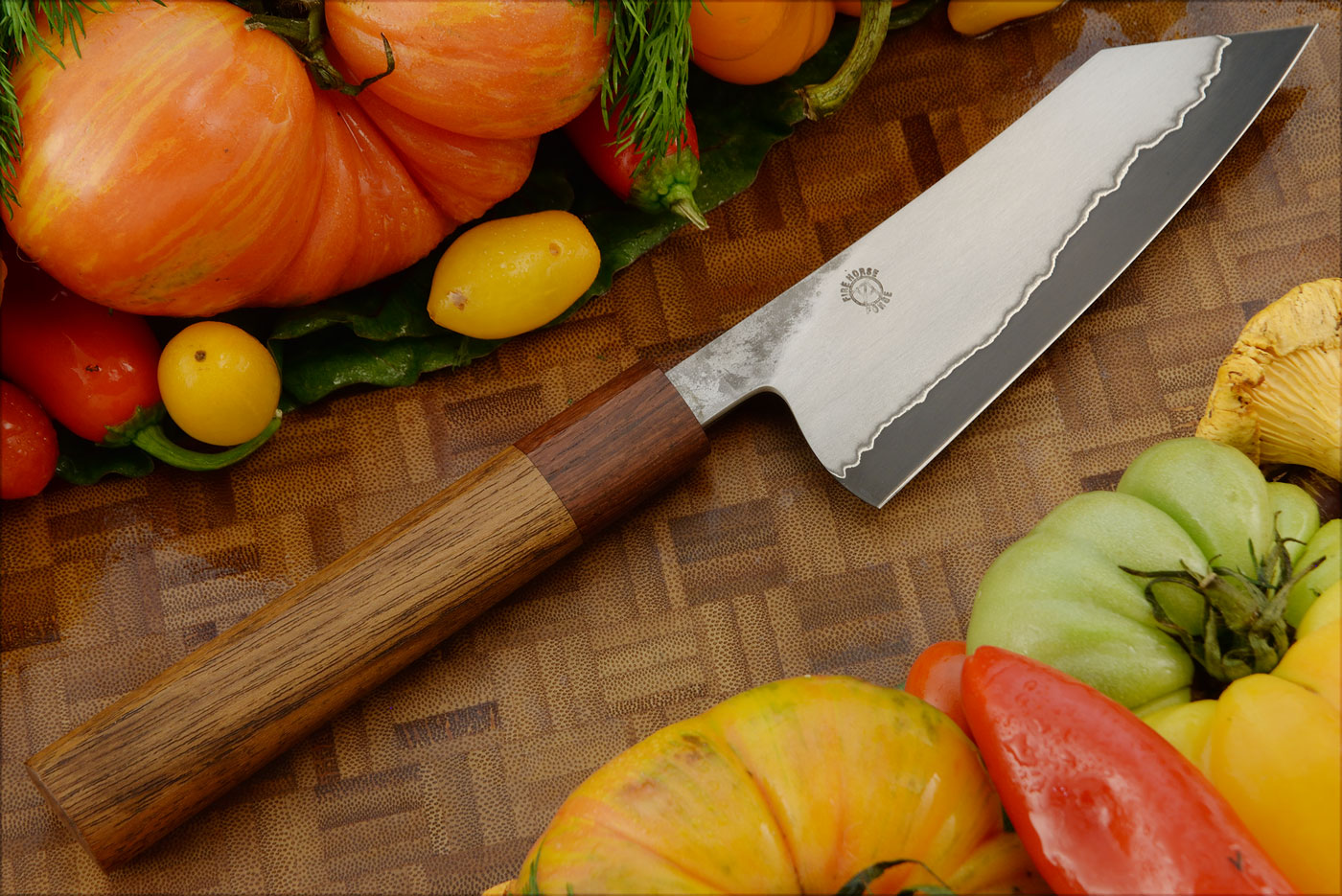 San Mai Bunka Chef's Knife (5-1/4 in.) with Teak and Rosewood