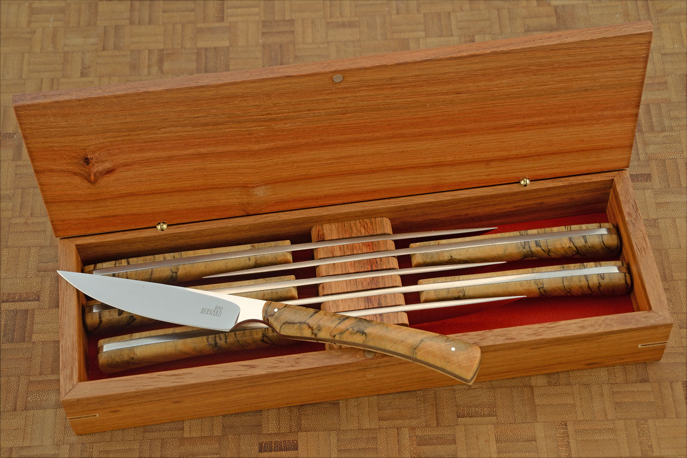 Steak Knife Set (6) with Spalted Beechwood