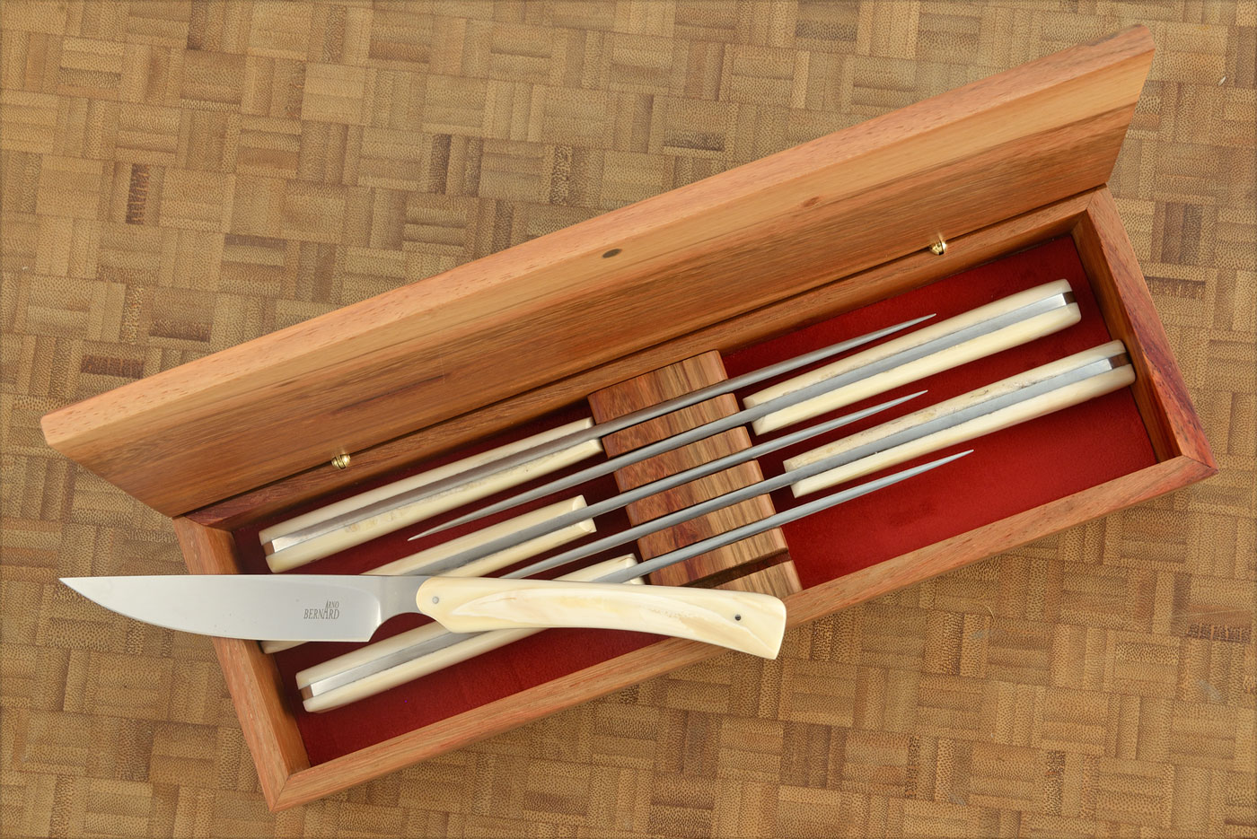 Steak Knife Set (6) with Warthog Tusk