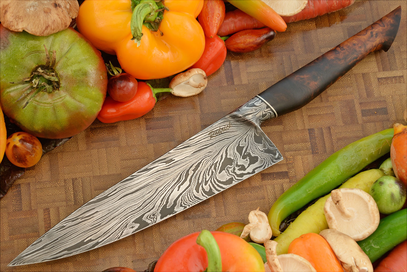Integral Chef's Knife (7 in.) with Damascus and Ironwood