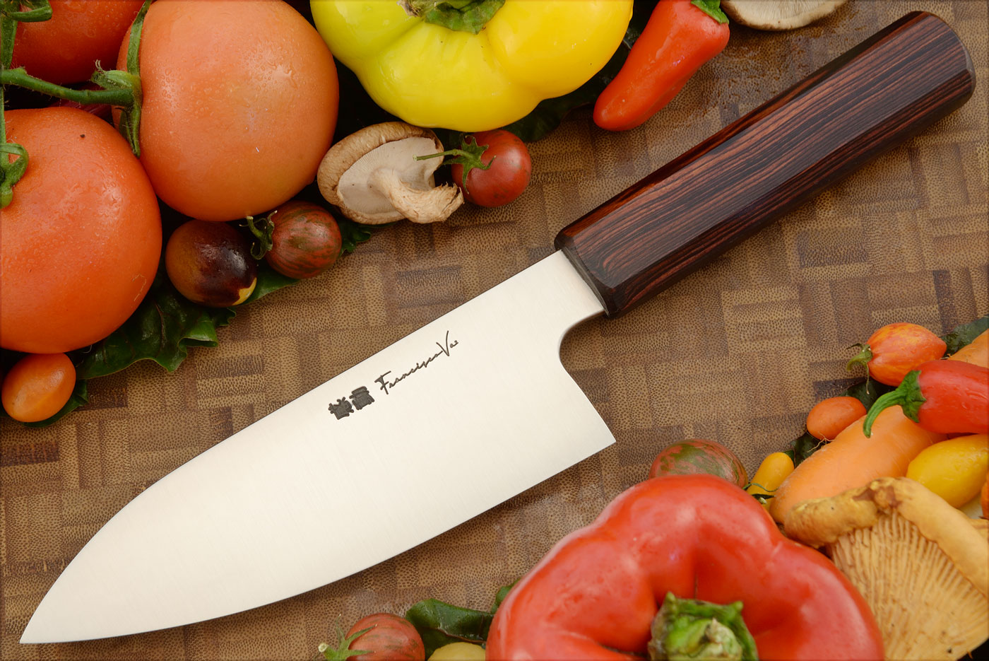 Santoku (6-1/2 in.) with Kingwood - CPM-MagnaCut