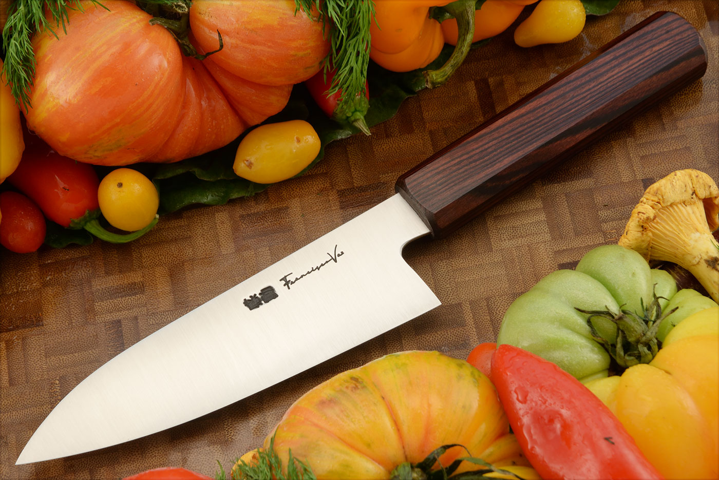 Santoku (6-1/3 in.) with Kingwood - CPM-MagnaCut