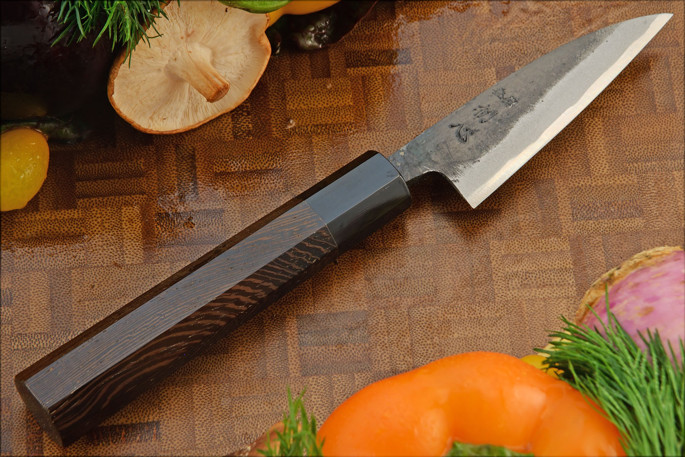 Paring Knife (Petty) - 3-1/2 in. (80mm) - Aogami 2 Carbon Kurouchi